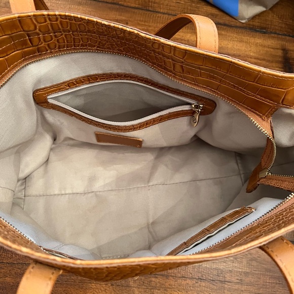 Valentina | Brown Faux Crocodile Bag - Picture 7 of 11